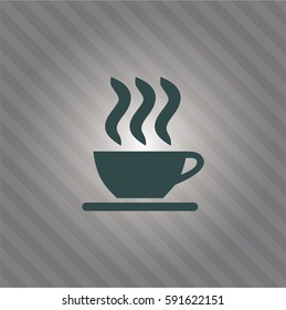 Vector illustration of Coffee Cup vector symbol in green color
