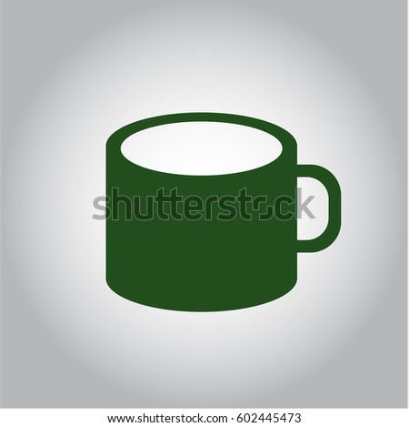 Green Cup Clipart Vector, A Green Cup Vector Or Color Illustration