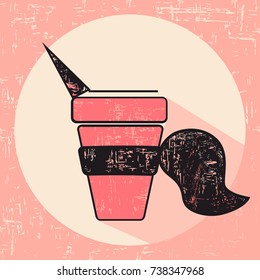 vector illustration coffee, dreams of becoming a unicorn