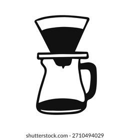 Vector illustration of coffee driper. Coffee maker