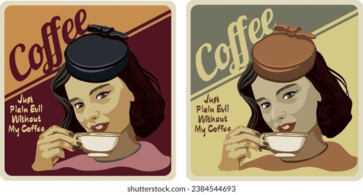 Vector illustration of Coffee in EPS10 version format