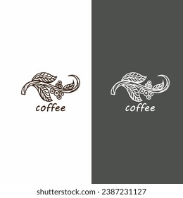 vector illustration of coffee fruit logo