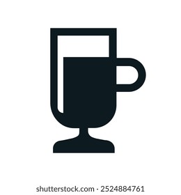 A vector illustration of an coffee glass drinking water icon