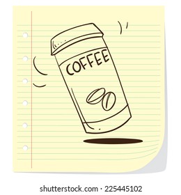 Vector illustration of coffee to go in doodle style
