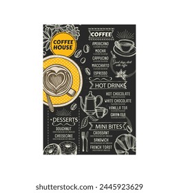 Vector Illustration of Coffee house menu flyer