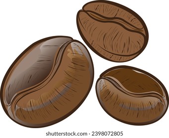 Vector illustration of coffee icons for graphic design.