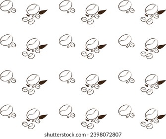 Vector illustration of coffee icons for graphic design.
