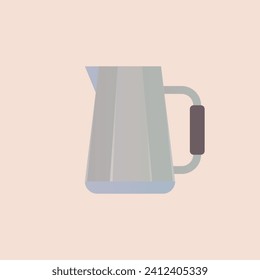 Vektorgrafik von Kaffee Wasserkocher, Milchkocher, heißem Getränk, Kaffee Liebhaber, Kaffee, Teekanne, Retro-Metall-Kaffeekessel.