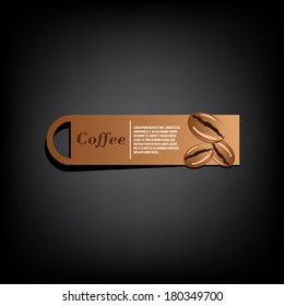 vector illustration of coffee label paper 
