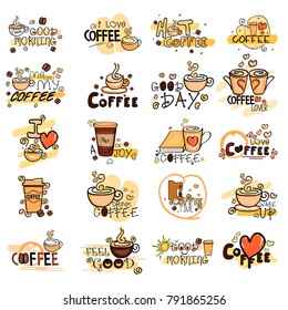 vector illustration of Coffee label tag sticker for Advertisement