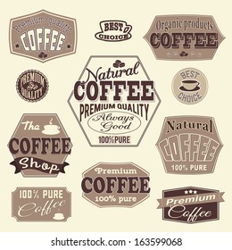 vector illustration  coffee label with typography - eps10