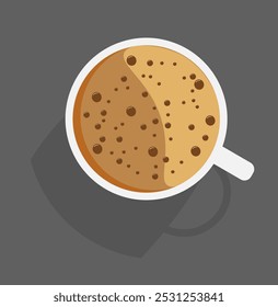Vector illustration of Coffee or Latte or milk tea
