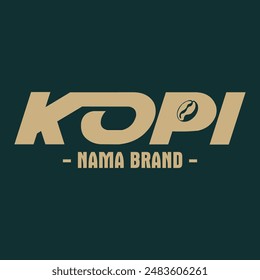 Vector illustration of a coffee logo for a business brand name.