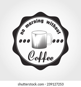 Vector Illustration of Coffee Logo for Design your Restaurant, Website, Background Banner. Label cafe Menu Template 