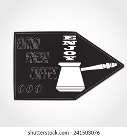 Vector Illustration of Coffee Logo for Design your Restaurant, Website, Background Banner. Label cafe Menu Template