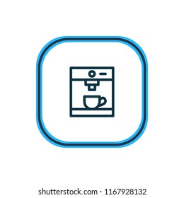 Vector illustration of coffee machine icon line. Beautiful drink element also can be used as espresso  icon element.