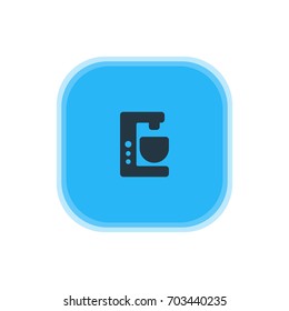 Vector Illustration Of Coffee Machine Icon. Beautiful Kitchenware Element Also Can Be Used As Mixer  Element.