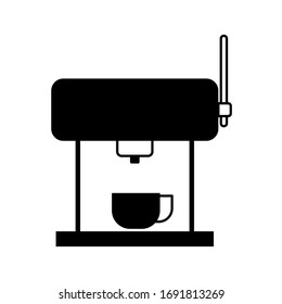 Icono de la cafetera en la ilustración vectorial
