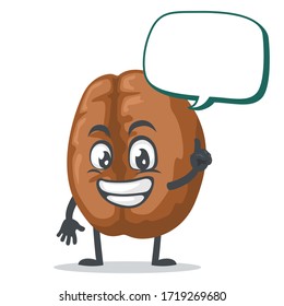 Vektorgrafik von Kaffeemaschine oder Figur sagt mit leerer Ballonsprache