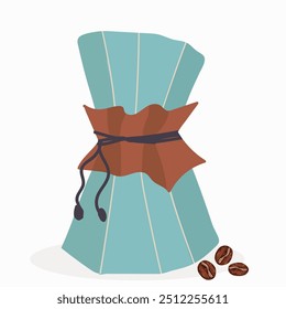 Vector illustration of coffee moka pot. Hand drawn art.