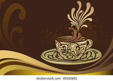 A vector illustration of a coffee mug