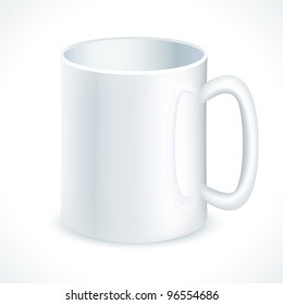 vector illustration of coffee mug against white background