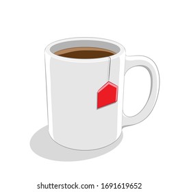 Ilustración vectorial del icono del café en un fondo blanco