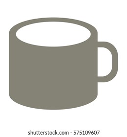 Vector Illustration of Coffee Mug icon in gray