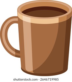 Vector illustration of a coffee mug on a white background 