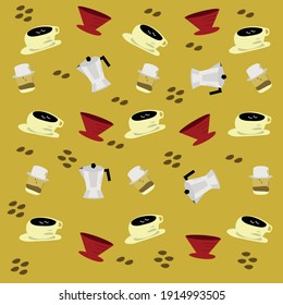 Vector Illustration of Coffee Pattern