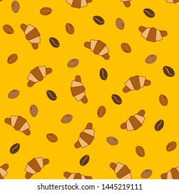 Vector illustration Coffee pattern. Can be used for decorating cafe interior, for poster, print, menu design, textile, lettering background, pack paperEPS 10