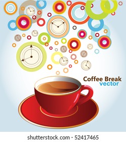 Vector illustration of coffee pause