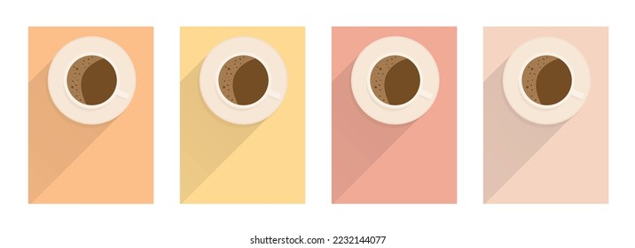 Vector Illustration of Coffee Poster. Cup of Coffee Background