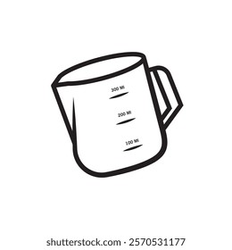 vector illustration of coffee shop barista tools milk jug for latte