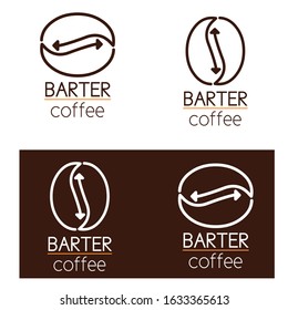 vector illustration for coffee shop logo. Barter coffee icon.