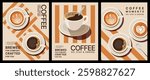 Vector illustration of Coffee Shop poster minimal and modern design, food and drink concept, menu template and mockup design, coffee cup of espresso