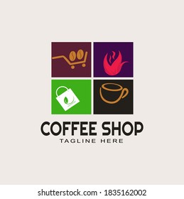 vector illustration of a coffee shop with a unique and attractive design