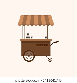 Vektorgrafik eines Kaffeehauses Illustration von Website, mobile App, Poster und Zeichen. Flache Vektorgrafik.