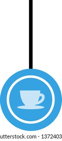 Ilustración vectorial de un signo de café