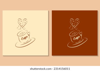  Vector illustration of coffee with a sprinkle of love