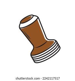 vector illustration of coffee tamper tool