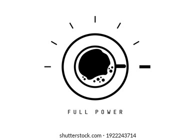 Vector illustration coffee that shows full power