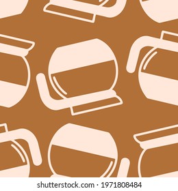 Vector illustration with coffee theme. The palette and the backgrounds are soft and the layouts are simplified.