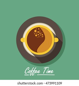Vector illustration of coffee time