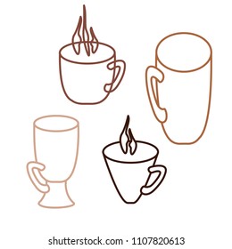 Vector illustration "coffee" to t-shirt design, postcards, logos, banner, poster or textile.