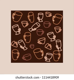 Vector illustration "coffee" to t-shirt design, postcards, logos, banner, poster or textile.