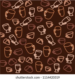 Vector illustration "coffee" to t-shirt design, postcards, logos, banner, poster or textile.
