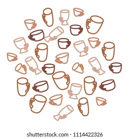Vector illustration "coffee" to t-shirt design, postcards, logos, banner, poster or textile.