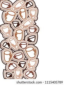 Vector illustration "coffee" to t-shirt design, postcards, logos, banner, poster or textile.