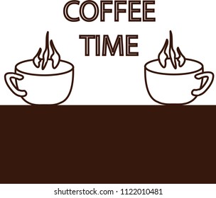 Vector illustration "coffee" to t-shirt design, postcards, logos, banner, poster or textile.